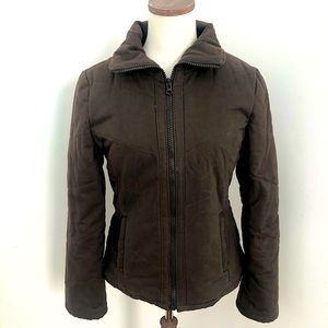 Gap Winter Zip Up Coat Brown XS